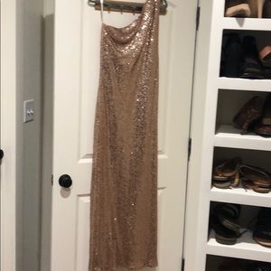 Sequin formal gown Rose gold